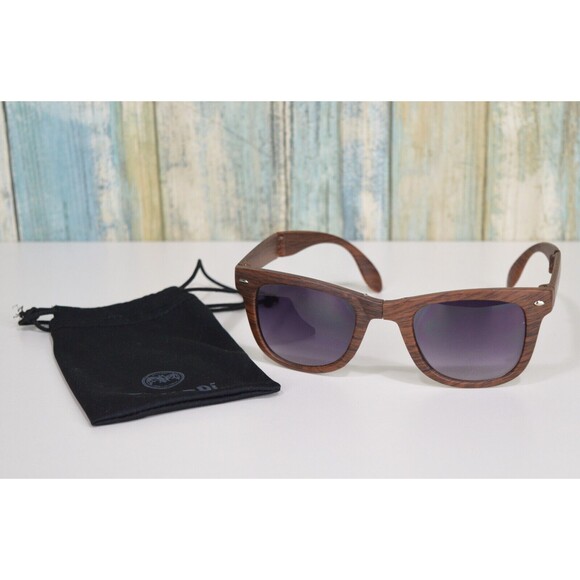 Bacardi Accessories - BACARDI Rum Sunglasses Compact Folding Woodgrain Plastic Glasses